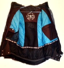 Winterjacke Skijacke 38 braun türkis