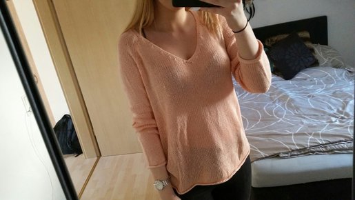 Aprikot Strick Pullover