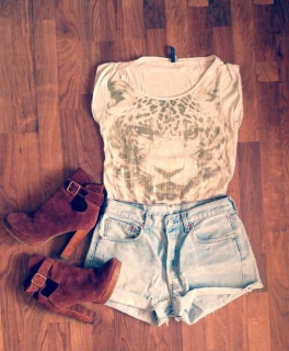 T-shirt Pailletten Leopard