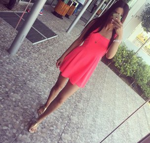 Kleid neon pink süß locker Sommer 