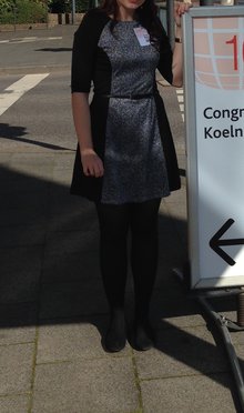 Tailliertes Schwarz graues Kleid 36 primark Business Büro 