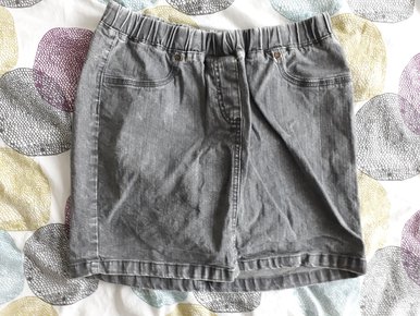 Hellgrauer Jeansrock