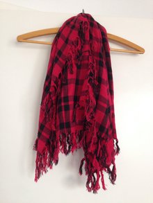 Schal, Pali-Tuch, Rot-Schwarz-Kariert