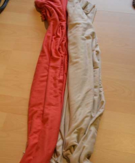 Rundschals 2 Stück je 3 Euro Rot / Beige