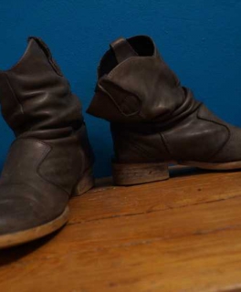 41 Ankle Boots Cowboy Stiefeletten Herbst Stiefel Leder Khaki