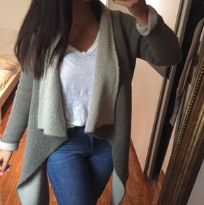 Zara Wasserfall Cardigan Beige