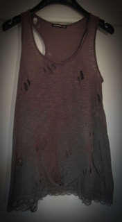 braunes löchriges Tanktop