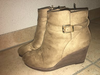 Beige Stiefelette