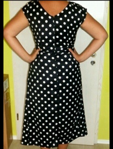 Sugar Shock Pinup Kleid XL 42 schwarz weiß Polka Dots