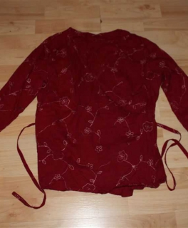 Süße rote Bluse in Crash-Optik Gr.38