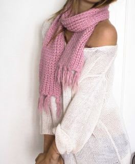 supersuper weicher schal in altrosa