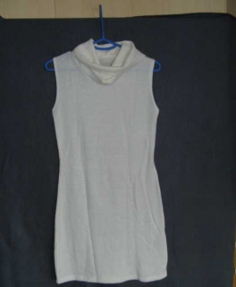 Leichtes, weiches Strickkleid mit Rollkragen, ärmellos (N5)