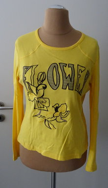 Langarmshirt Oui 40 gelb