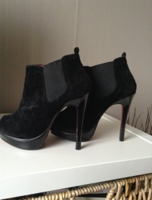 Schwarze Samt High Heels