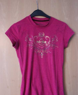pinkes Tshirt Hard Rock Cafe Couture, New York