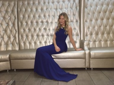 Royal Blue Mermaid Dress wie NEU Gr 36