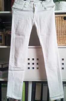 Weiße Jeans blickdicht 34/36