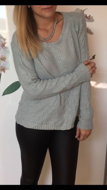 Jacqueline de Young Mint Türkis Strick Pullover Pulli langarm 