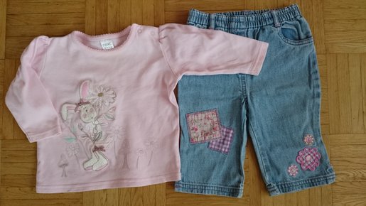 NEXT Set Shirt mit Jeans Mädchen 3-6 Monate