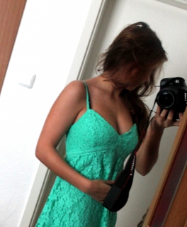 türkises Hollisterkleid Spitze