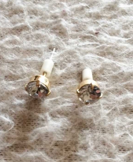 Tolle Ohrstecker Ohrringe Kristall Strass Silber Gold