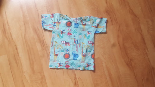 Bio Jersey T-Shirt 98/104 Safari Elefant Giraffe diy dawanda handmade