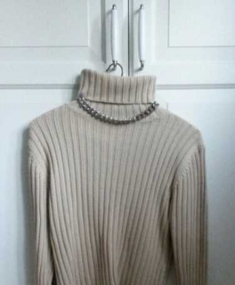 Strick Rollkragenpullover Beige