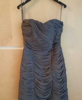 Cocktailkleid gerafft grau Gr. 36
