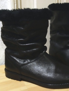 Stiefel, Stiefeletten, Leder, Vintage, 40, gefüttert, 80er Jahre