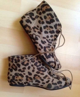 Leoparden Leo Halbschuhe Stiefelletten