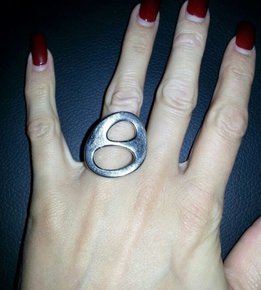 Fossil Ring Edelstahl gebürstet / Silber neu Gr. 54