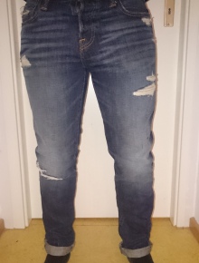 Abercrombie & Fitch Herren Skinny Jeans Größe 32/32 mit Usedlook