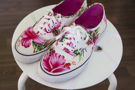 Vans authentic hawaiian floral white