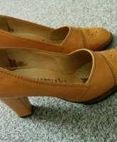 Original Retro Pumps Boho 70er Salamander Gr.38 beige braun