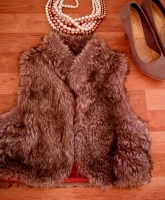 Schicke Fellweste (halblang)