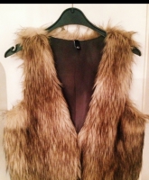 Fellweste kuschelig Braun Top Zustand 