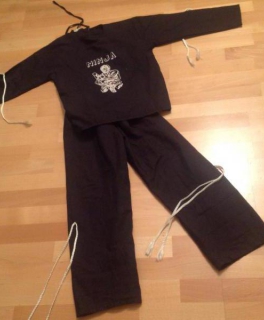 Faschingskostüm Kostüm Ninja Gr.128/134 