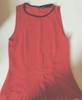 rotes volant Top von Zara 
