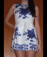 Porzellankleid blau weiß - ungetragen NEU