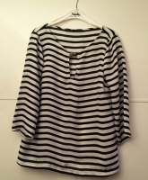 dunkelblau-weiß gestreifte Bluse Zara S
