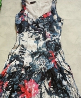 Apanage Maxikleid Kleid Batik Crash Petticoat Baumwolle 36