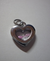 Anhänger / Charm Herz mit Sanduhr Weihnachten Valentinstag Liebe