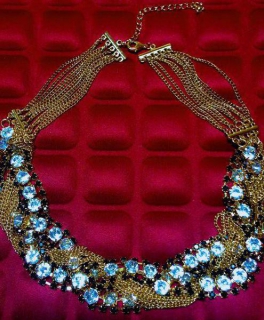 Statementkette NEU Boho Strass Blogger 