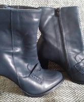 Blau graue Stiefeletten in 36 neu