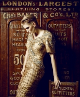 Einmaliges goldenes Paillettenkleid VINTAGE