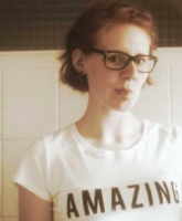 weißes Blogger T-Shirt mit Print 