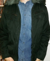 H&M Herren Übergangs Winterjacke Schwarz Größe S