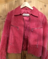 Pinke Wildlederjacke Rino & Pelle
