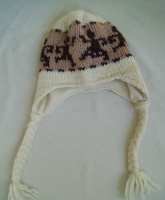 Wintermütze / Strickmütze beige braun