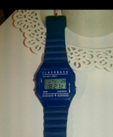 Flashback Uhr Blau